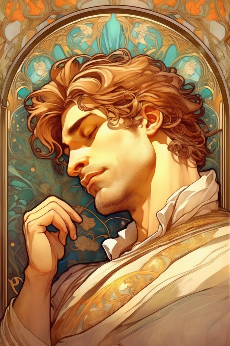 00357-760857007-_lora_Alphonse Mucha Style_1_Alphonse Mucha Style - handsome thirty-something sleeping prince in the style of alphonse mucha.png